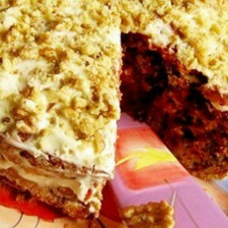 Торт из свеклы с грецкими орехами. Рецепт