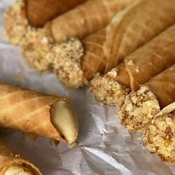 Хрустящие вафельные трубочки как в детстве в вафельнице