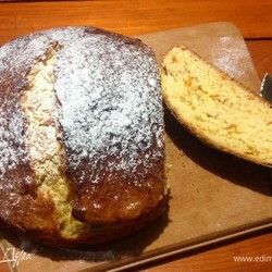 Апельсиновый сладкий хлеб с курагой. Ингредиенты: апельсиновая цедра, курага, молоко