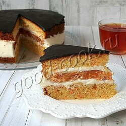 Морковный торт с персиковым желе. Рецепт приготовления