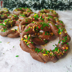 Шоколадное печенье «Рождественские веночки». Подарок на Рождество! / Десерт / Рецепты / Шеф-повар – простые и вкусные кулинарные рецепты, фото-рецепты, видео-рецепты