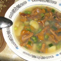 Суп грибной с лисичками