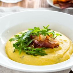 Классическая полента с беконом и свежим тимьяном, пошаговый рецепт с фото