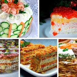 Подборка вкуснейших закусочных тортов на праздничный стол
