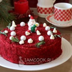 Торт «Красный бархат» с кремом чиз — рецепт с фото