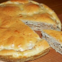 Великолепный заливной пирог с капустой и печенью