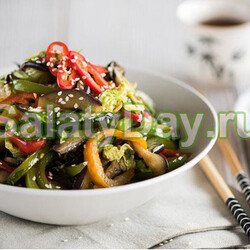 Салат из баклажанов по корейски – азиатское доступное блюдо: рецепт с фото и видео