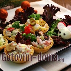 Тарталетки на праздничный стол с начинкой, рецепт с фото пошагово