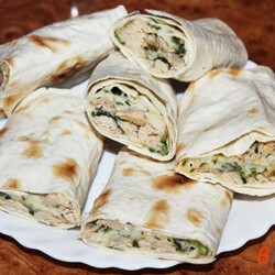 ПП лаваш с курицей и моцареллой - пошаговый рецепт с фото