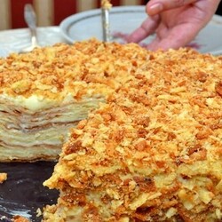 Рецепт постного «Наполеона» на пенном и без яиц