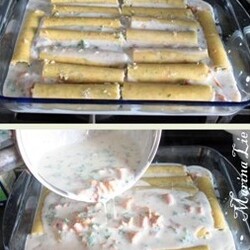 Каннелони под молочным соусом