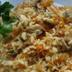 Мидии с рисом