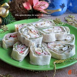 Рулет из лаваша с авокадо и крабовыми палочками - пошаговый рецепт с фото