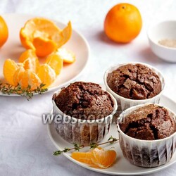 Шоколадные маффины с мандаринами