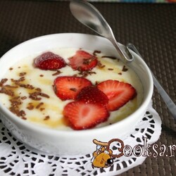 Манная каша с клубникой и шоколадом фото рецепт приготовления