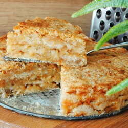 Оригинальный насыпной яблочный пирог «Три стакана»: вкусная болгарская выпечка без яиц