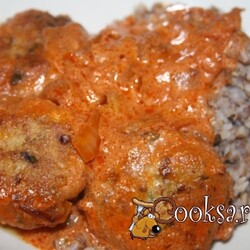 Индюшиные котлетки со вкусной подливой фото рецепт приготовления