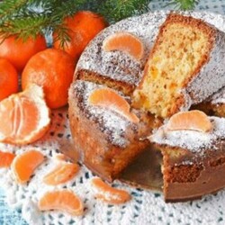 Шарлотка с мандаринами