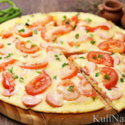 Пицца "Минутка" рецепт на сковороде