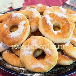 ✔️Пончики на кефире рецепт с фото пышные