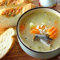 Суп из рыбной консервы с рисом: рецепт с фото пошагово