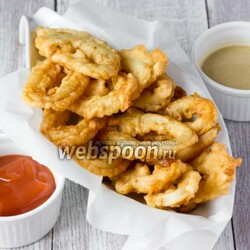 Кольца кальмара в кляре