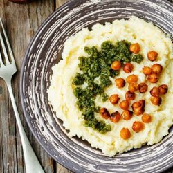 Полента с сыром, песто и нутом, пошаговый рецепт с фото