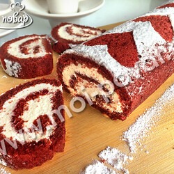 Рулет "Красный Бархат" - кулинарный рецепт.