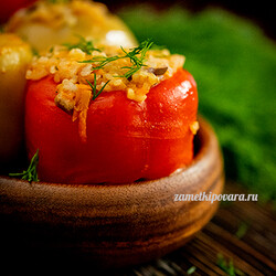 Болгарский перец, фаршированный рисом и баклажанами | Простые кулинарные рецепты с фотографиями