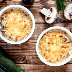 Рецепт Жульен из птицы. Калорийность, химический состав и пищевая ценность.