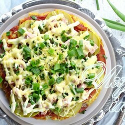 Пицца из хлеба на сковороде