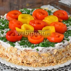 Торт овощной закусочный со сливочным кремом