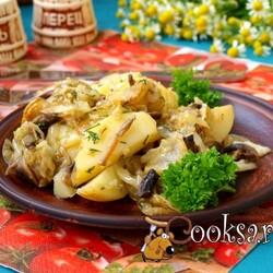 Гарнир из картофеля с кабачками и шампиньонами фото рецепт приготовления