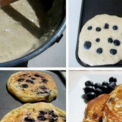 Оладьи из овсянки и черники. Рецепт