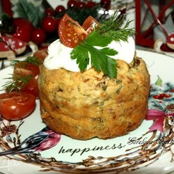 Сырные маффины с рисовой мукой. Ингредиенты: брынза сербская, пармезан, яйца куриные