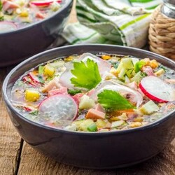 Окрошка на квасе на Gastronom.ru