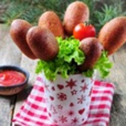 Сосиска в кукурузном кляре "Корндог попс"