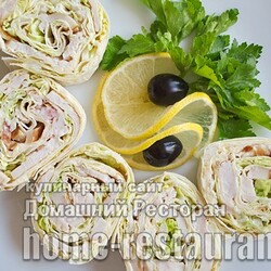 10 идей для рулетиков из лаваша с курицей - Домашний Ресторан