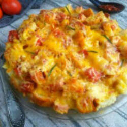 Ленивая пицца на батоне на сковороде