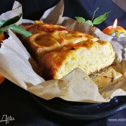 Апельсиновый кекс . Ингредиенты: манная крупа, пшеничная мука, сахар