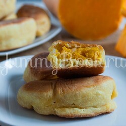 Жареные пирожки с тыквой - простой и вкусный рецепт с пошаговыми фото