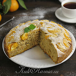 Пирог с мандаринами рецепт - Кулинарния