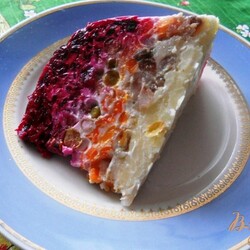 Заливная сельдь под шубой - пошаговый рецепт с фото