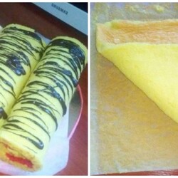 Бисквитный рулет, который не нужно скручивать горячим! Не трескается и не ломается