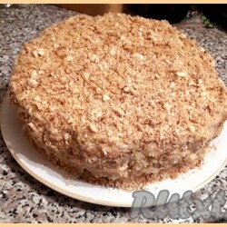 "Наполеон" без выпечки из печенья "Ушки" - 7 пошаговых фото в рецепте