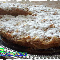 Насыпной яблочный пирог. Видео рецепт
