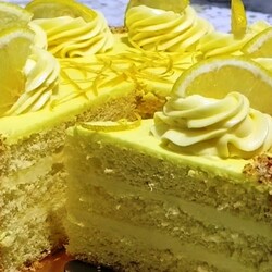 Авторский рецепт! Лимонный крем, лимонный торт
