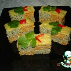 Закусочный торт"Шахматная партия"