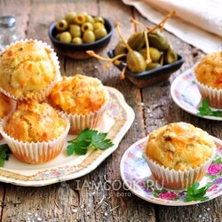 Маффины куриные с сыром — рецепт с фото