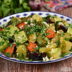 Соте из баклажана, кабачка и перца - Совет да Еда